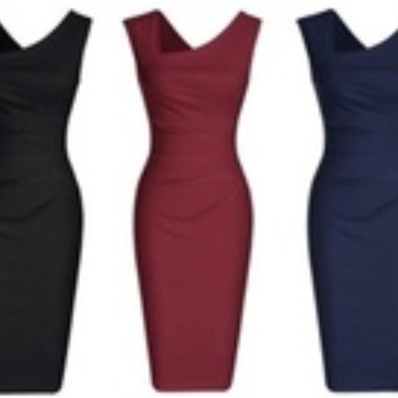 Haute Edition Dresses & Skirts - 💖Bogo!👛Haute Edition Retro dress burgundy Lg